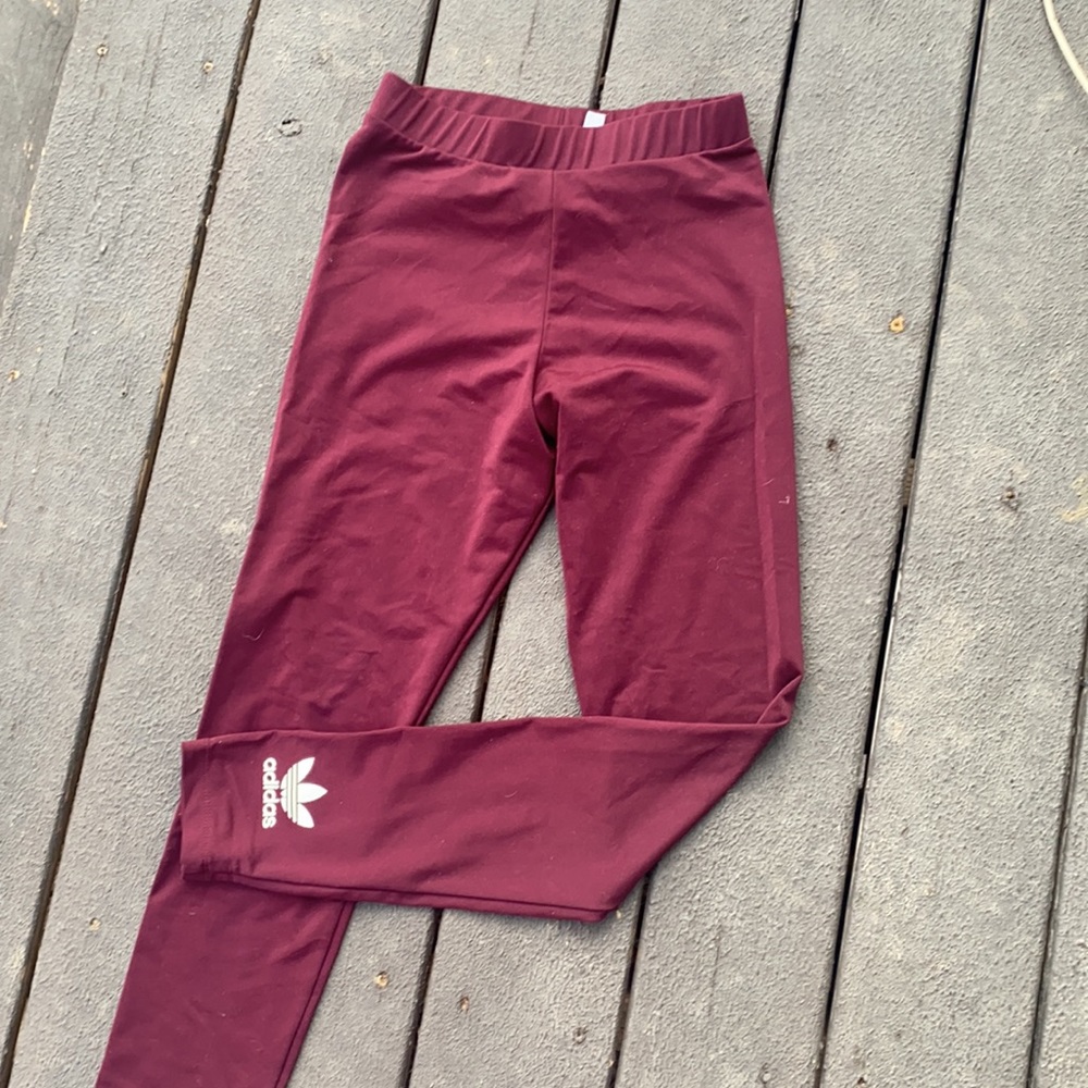 Maroon Adidas Leggings